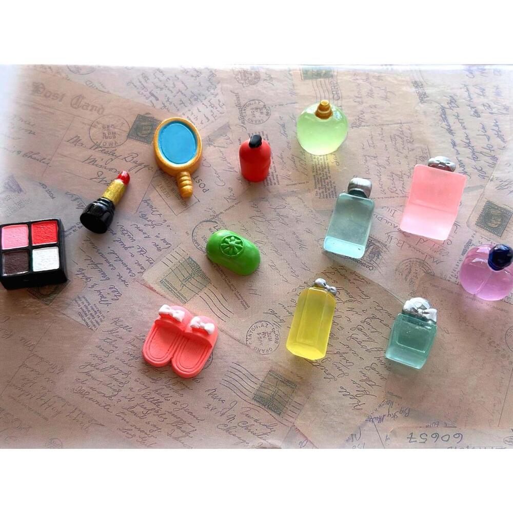 Dollhouse Miniature Vanity Accessories Set – Perfume Makeup Shoes & Beauty Items